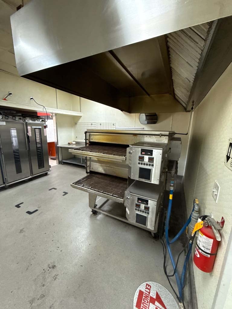 Double conveyor pizza oven for sale in San Diego restaurant auction