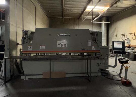 sheet metal fabrication shop auction equipment