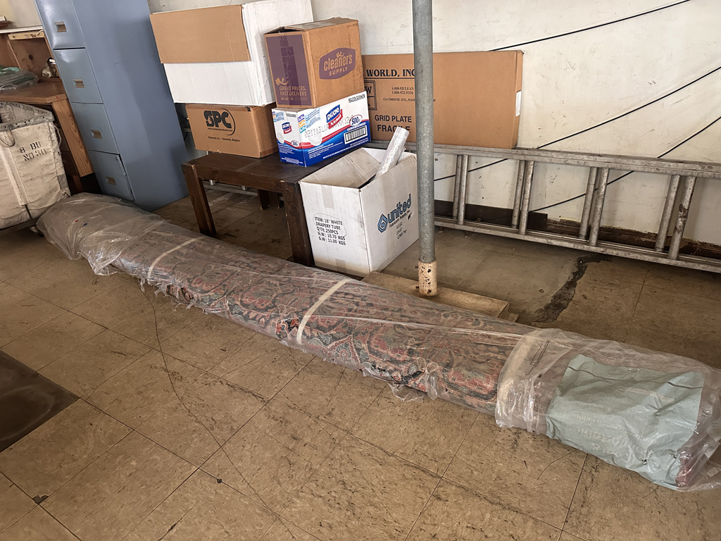 Dry cleaner presses and spotting tables auction