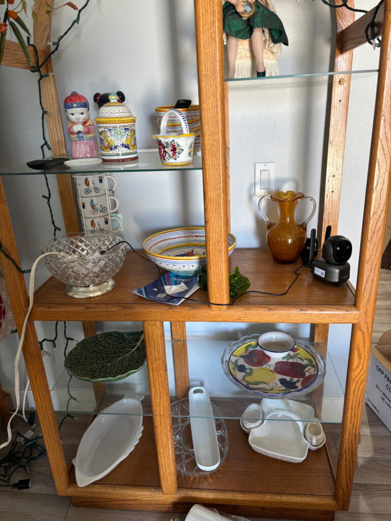 china cabinet and shelving unit auction Ventura County