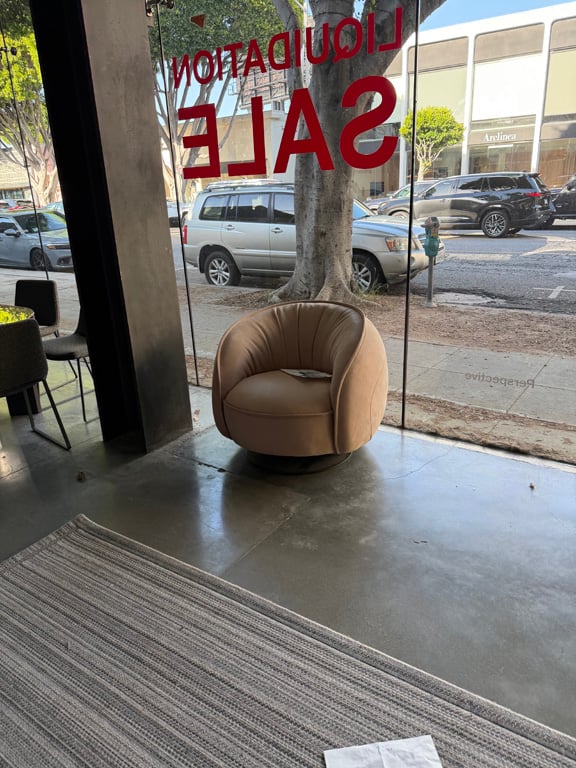 luxury furniture showroom assets for auction West Hollywood