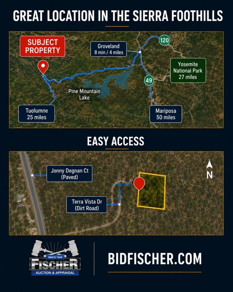 Yucca Valley and Pine Mountain Lake land parcels for auction California real estate auction featuring vacant land