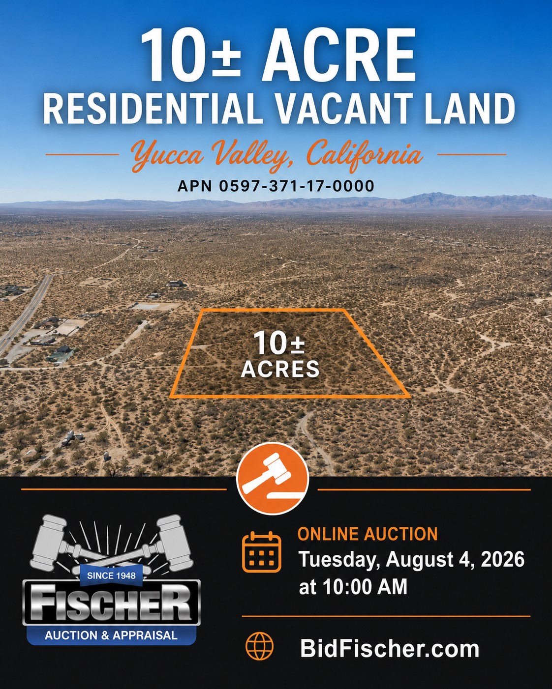 California vacant land auction with two parcels