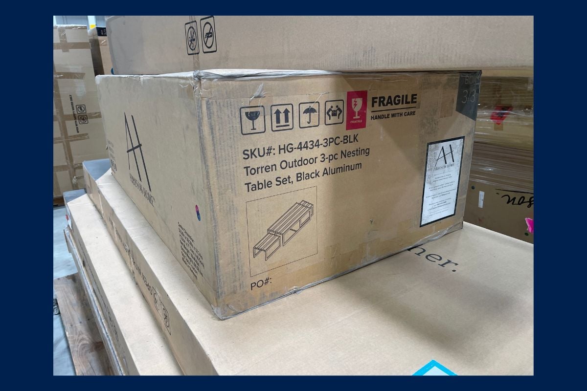 Pallets of new in box furniture San Bernardino auction