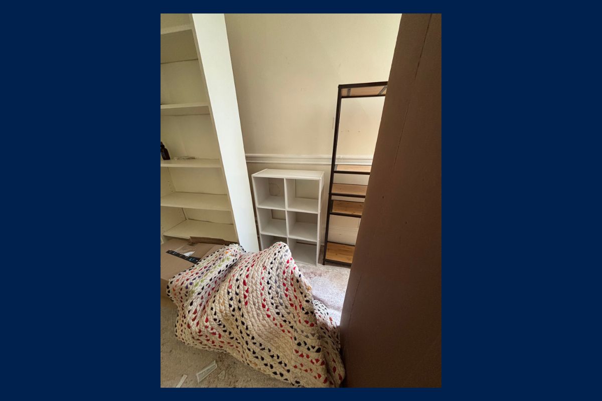 Wooden bookcases in San Francisco apartment auction