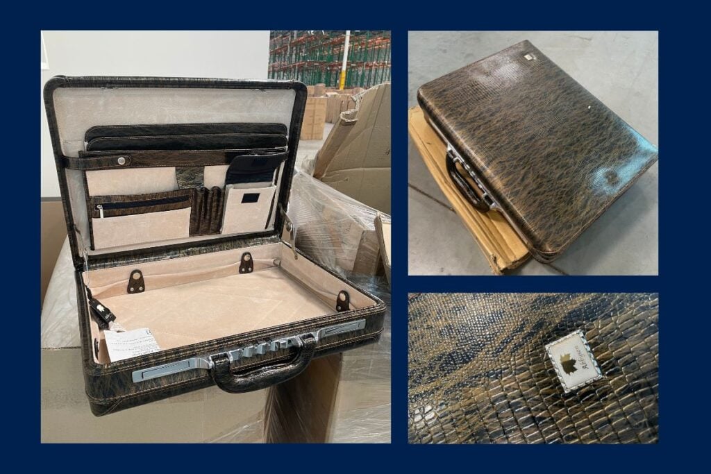 Abbyson luggage and briefcases San Bernardino auction
