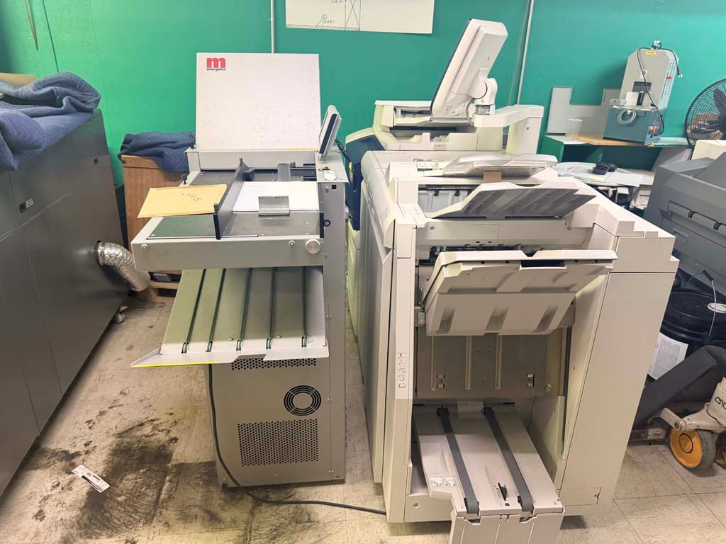 Commercial sheetfed offset printing press at auction