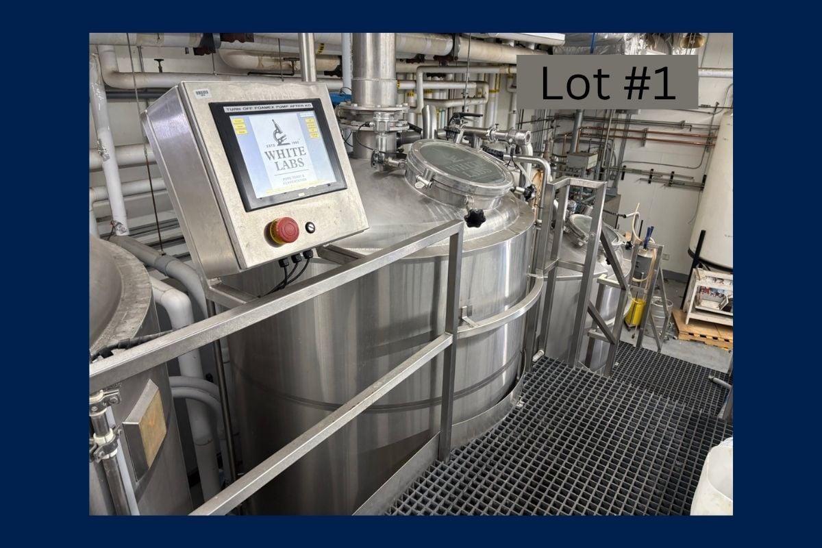 White Labs commercial brewery equipment auction San Diego CA
