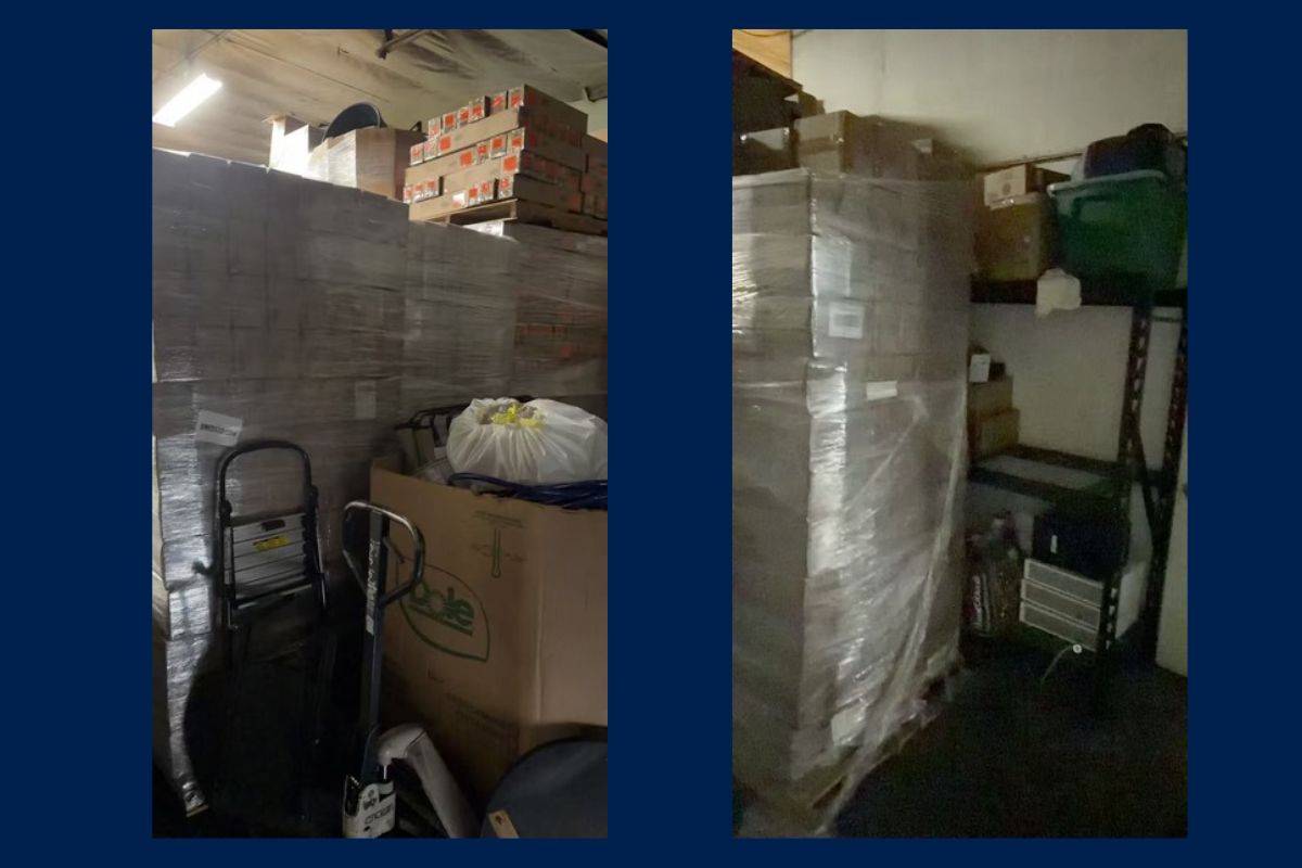 Commercial warehouse contents for online auction in Covina