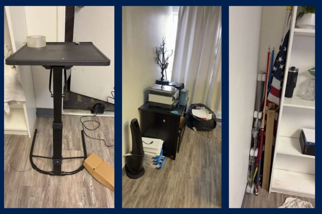 Pallet jacks at Covina warehouse contents auction