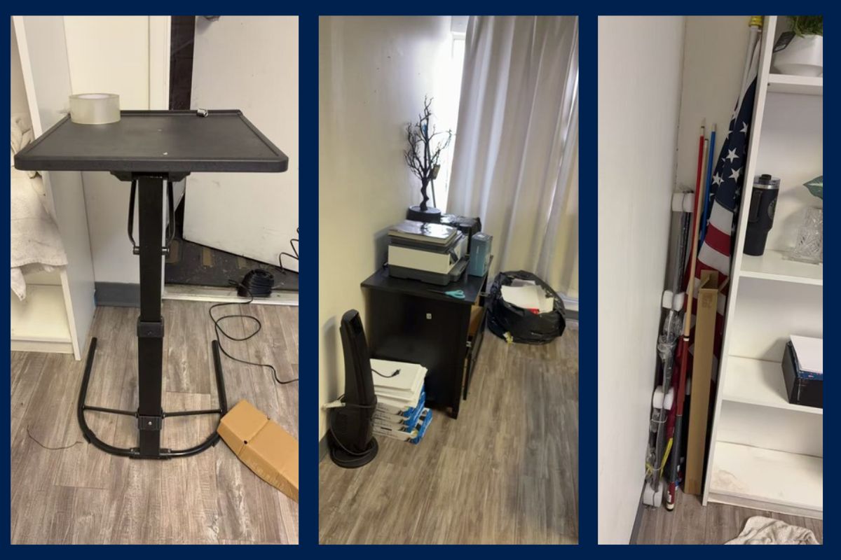 Pallet jacks at Covina warehouse contents auction