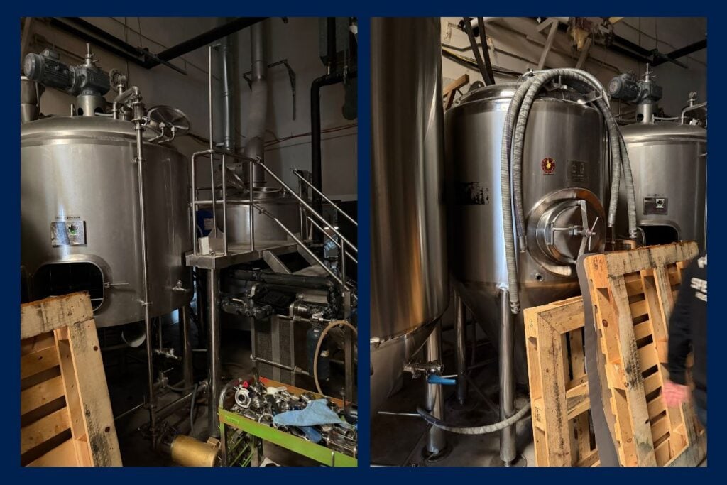 Stainless steel fermentation tank San Marcos brewery auction