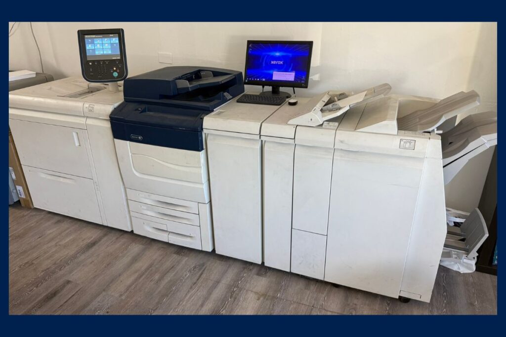 Xerox Color C70 digital production press at San Diego commercial print shop auction