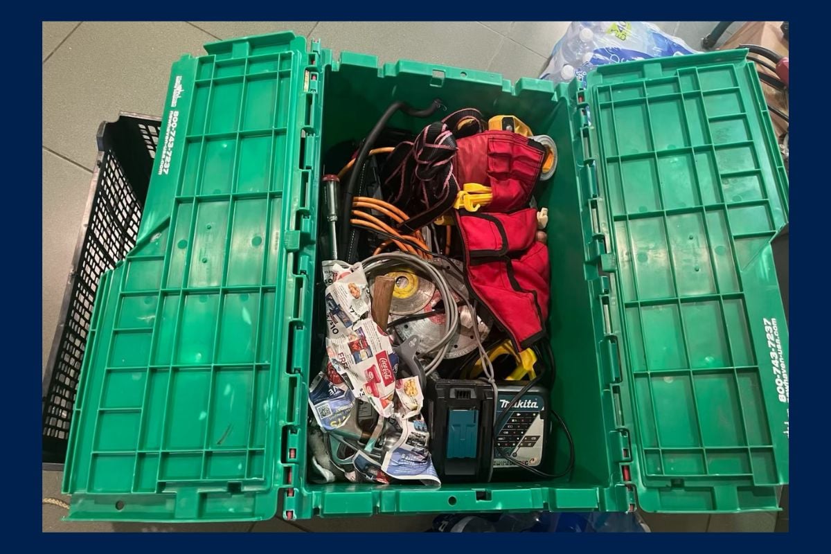 Milwaukee M18 tool storage at Los Angeles County auction